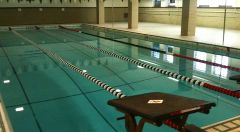 Mount Carmel swimming pool in the basement of the school