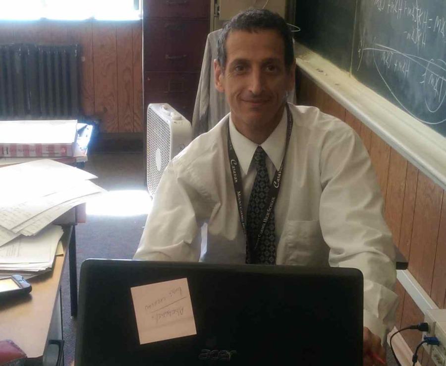 DeAngelis serves as math teacher this school year.