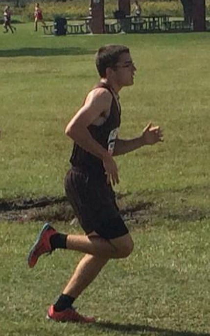 Brendan Jacobs 16 was one of two Caravan runners to compete in the IHSA iindividual sectionals.  (photo courtesy of Mount Carmel High School) 