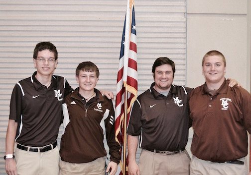 Mount Carmels Eagle Scouts include  (left to right)  Jake Polewacyk, Kenny Koval, DJ Demy and Matt McKay. 
