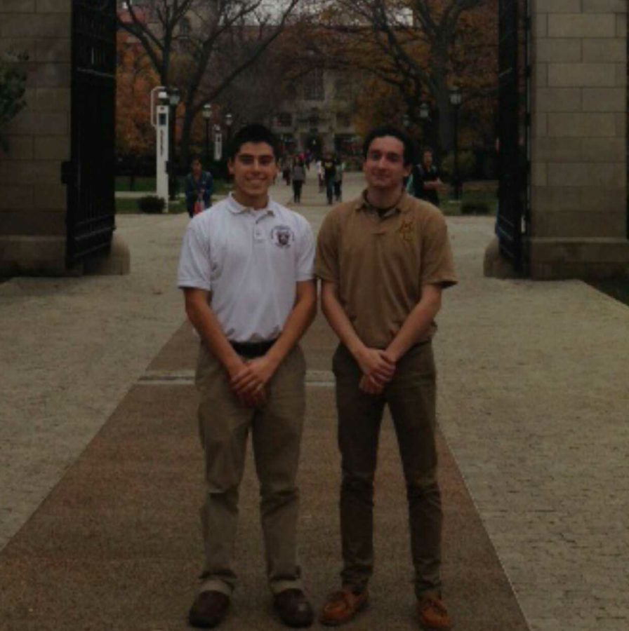 Mount Carmel seniors Javier Correa (left) and Vincent Zarate (right) enjoy the opportunity to take college classes at the University of Chicago.