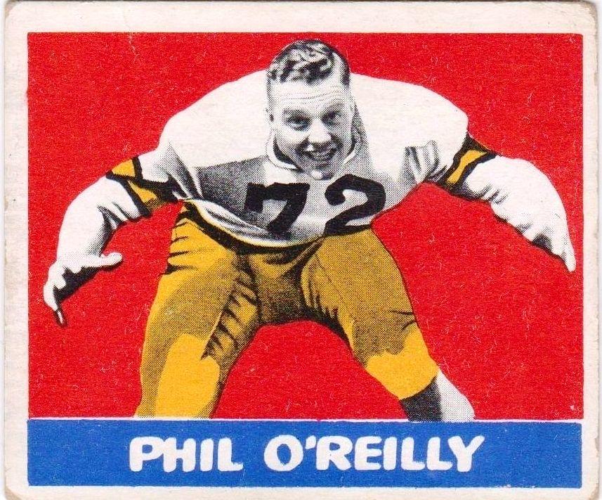 Phil+OReillys+rookie+football+card+that+is+a+part+of+the+1948+Leaf+set