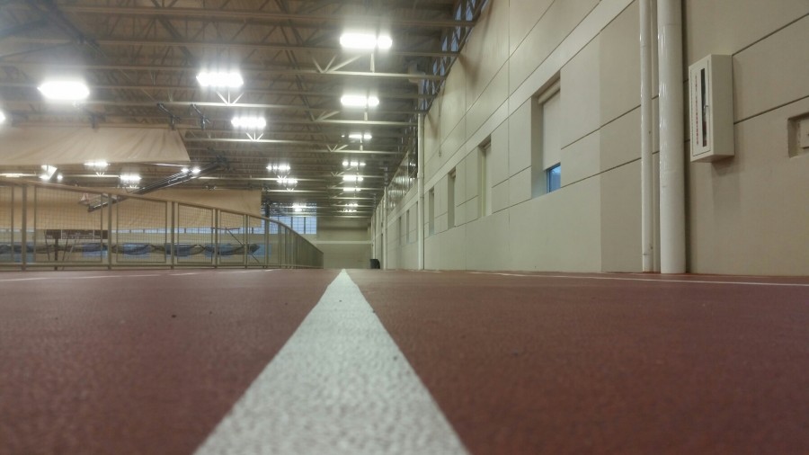 The upstairs track located in the Cacciatore Athletic Center is home to the Caravans team.