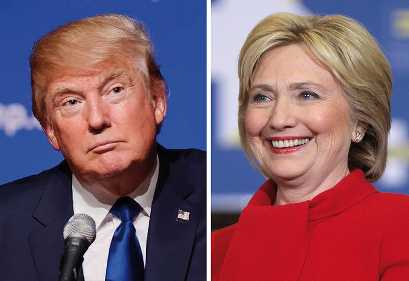 Donald Trump and Hillary Clinton starred in the first presidential debate, which set a record of 84 million viewers (Wikimedia Commons).