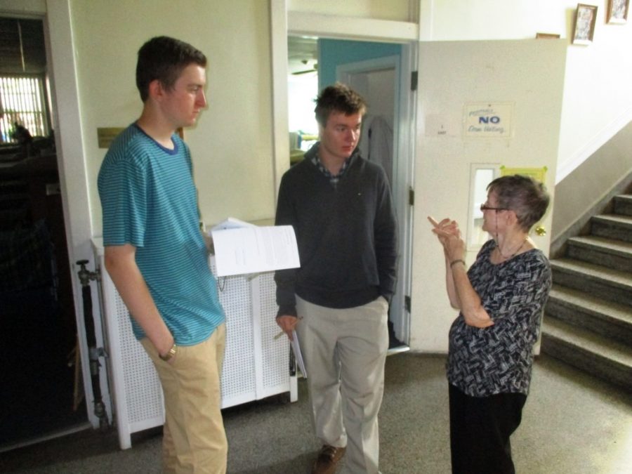 Sister Therese OSullivan spoke with Caravan reporters  Conor Langs 17 and Jack Lockard 17 about her ministry at the House of Hope.