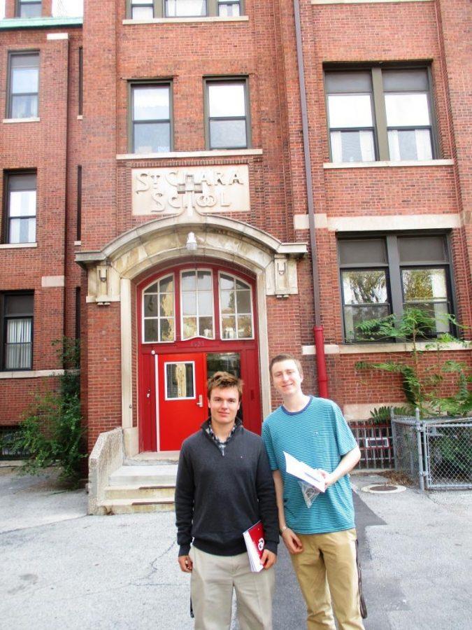 Student Editors Conor Langs and Jack Lockard felt privileged to meet some residents of the St. Martin de Porres House of Hope.