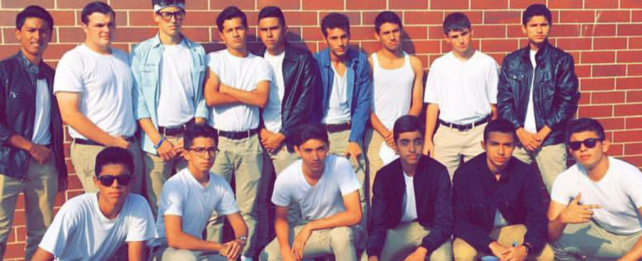 As part of Homecoming Week, the Mount Carmel varsity soccer team dressed up as 50s era greasers for Time Machine Day.