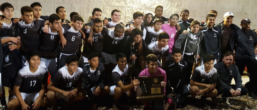 The varsity soccer team made history while earning second place in state.