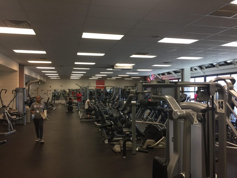 Among its many facilities, the South Side YMCA offers a well-equipped weight training room.