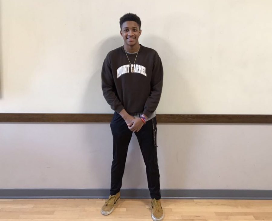 Jerrit Payton is finally smiling, after the stress of applying to over 40 colleges. 
