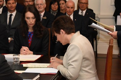  New Zealand Prime Minister Jacinda Ardern took swift action following a recent terrorism attack. (google image labeled for reuse on wikimedia.commons)