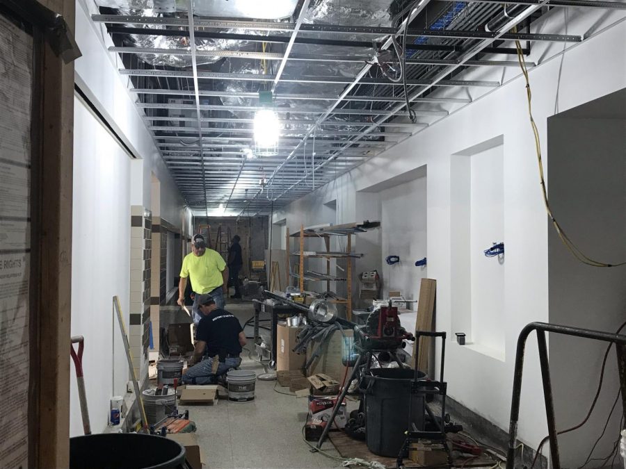 Progress continues on the renovation of the first floor, which is due to be completed by mid October.