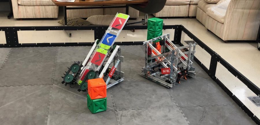 Two of the robots used in the previous competition