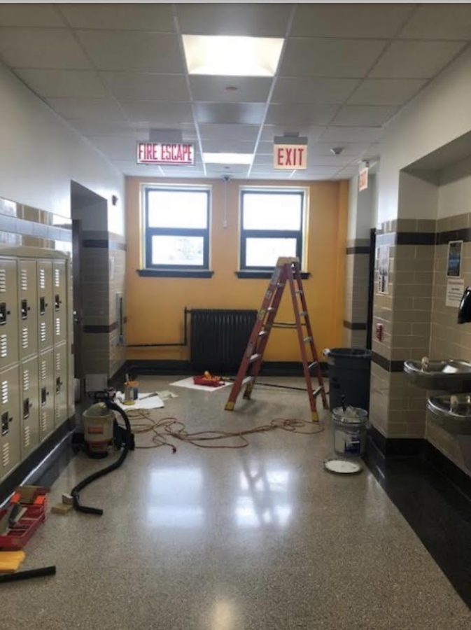 Mr.Perez and Mr.Byers maintenance and disinfection of the school property is ongoing during the  Stay at Home order. 