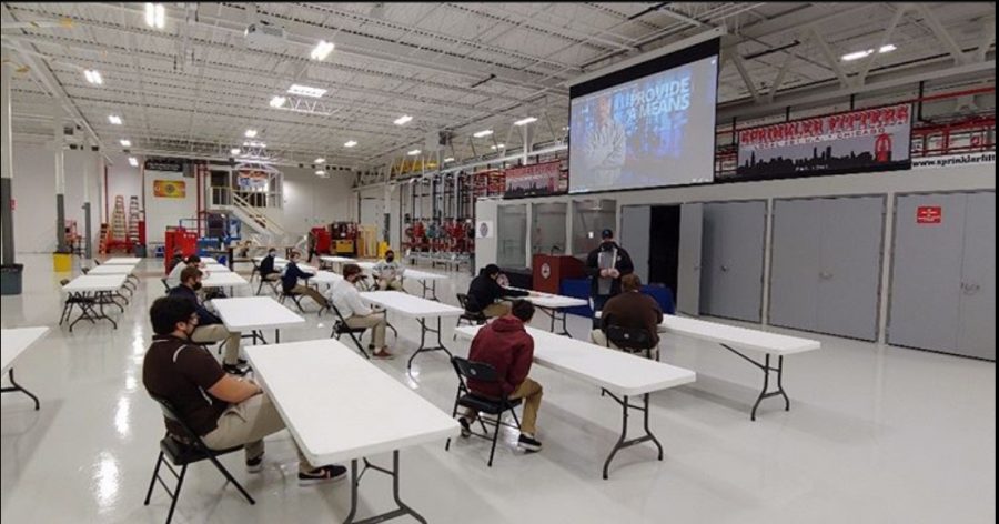 Students interested in working in the trades visited the Chicago Local 281 UA training facility.