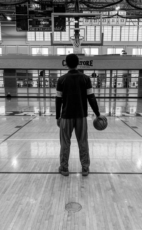 Varsity basketball player Grant Mason awaits the season.