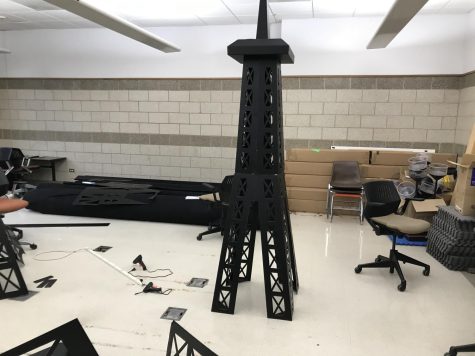 The Eiffel Tower replica took shape in the MC Mechanics class.