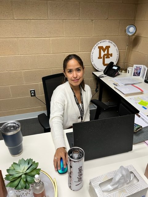 Mrs. Miguez works in the new counseling offices on the first floor of the Graham Center.