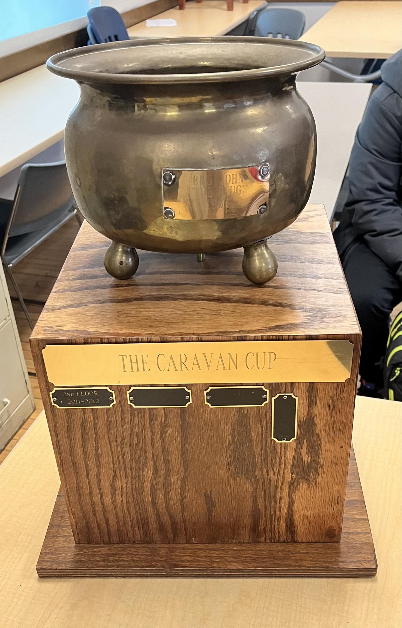 The Caravan Cup trophy with Brother John’s spitoon on top has been dormant in recent years. 
