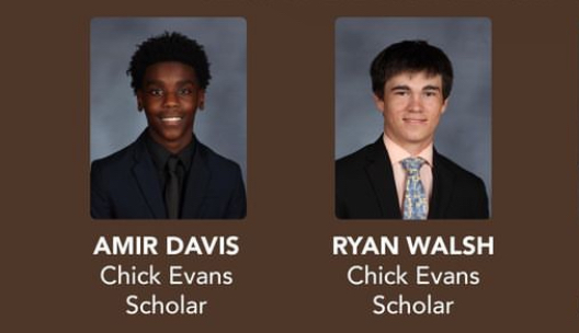 Walsh and Davis were notified that they had received the Chick Evans scholarship this past March. 