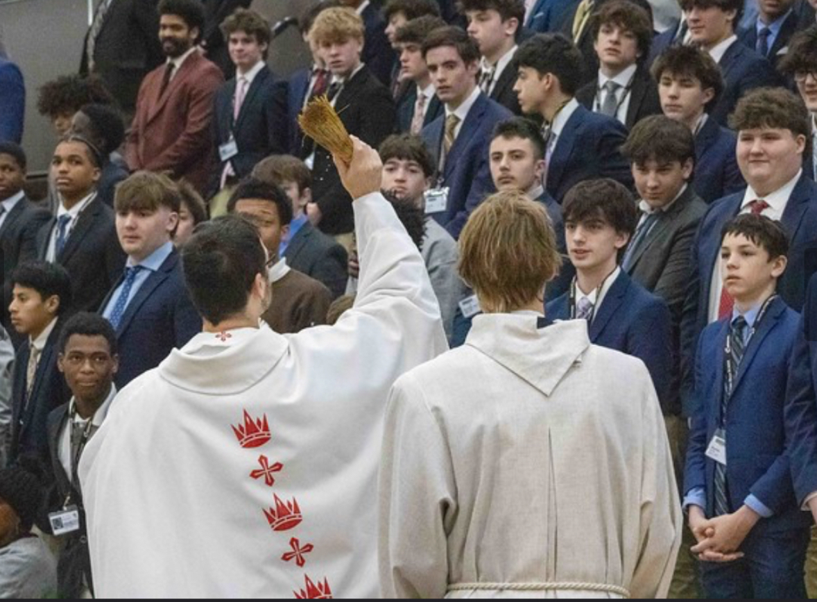 MC Students gather for Mass in January 2025. 

