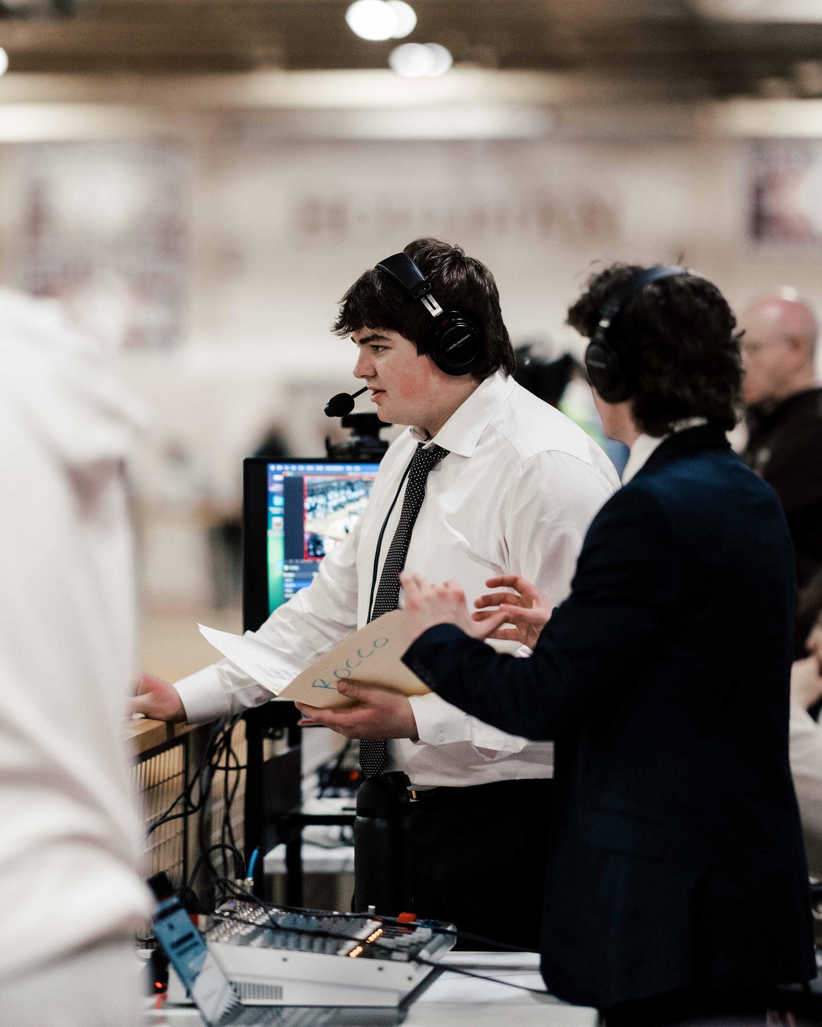 Myself and Brendan Daigler calling the Sectional Championship game.